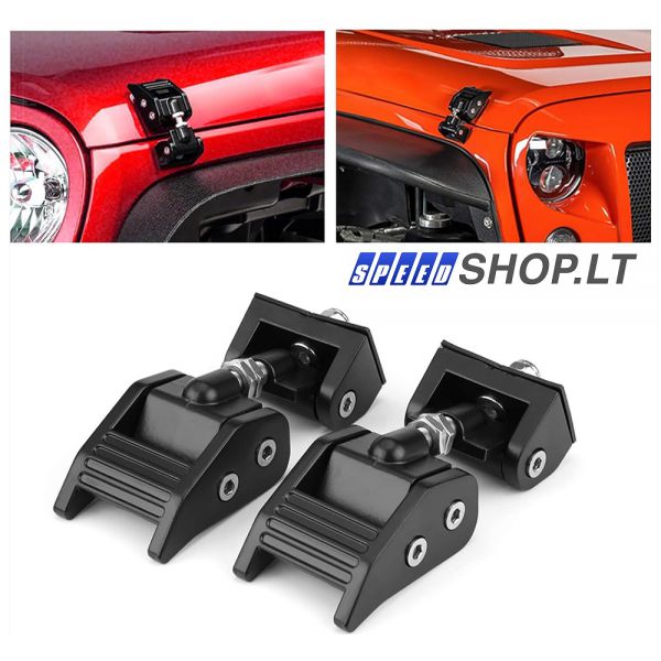 Jeep Wrangler JK kapoto užraktai be spynos